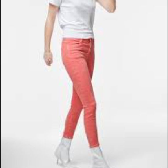 [J Brand] Grapefruit Distressed Jeans - Size 28 - Picture 1 of 7